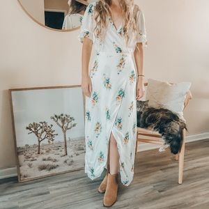 Madewell Ruffle-Sleeve Floral Maxi Dress